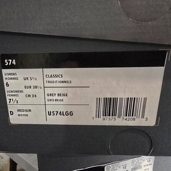 New Balance 574 Classics Womens Size 7.5 Style U574lgg Grey Beige NEW - Picture 8 of 8